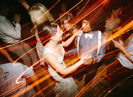 Slow shutter speed in wedding reception