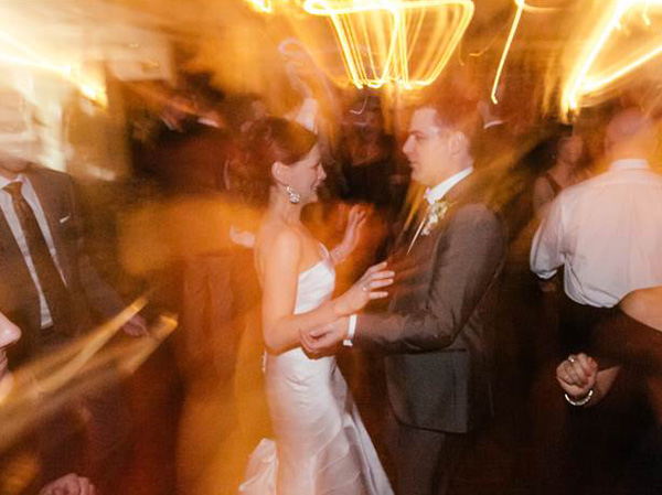 slow shutter speed up and down in wedding reception