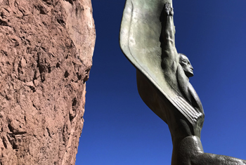 Statue in Hoover dam